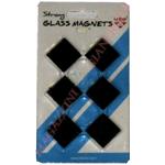 MAGNETI IN VETRO CM. 2,5X2,5 NERI